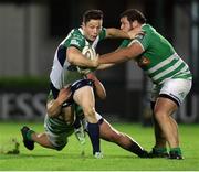 29 April 2016; John Cooney, Connacht, is tackled by Matteo Zanusso, Benetton Treviso. Guinness PRO12 Round 21, Benetton Treviso v Connacht. Stadio Monigo, Treviso, Italy. Picture credit: Daniele Resini / SPORTSFILE