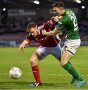29 April 2016; Garry Buckley, Cork City, in action against Sean Hoare, St Patrick's Athletic. SSE Airtricity League Premier Division, Cork City v St Patrick's Athletic. Turners Cross, Cork.  Picture credit: David Maher / SPORTSFILE