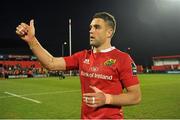 29 April 2016; Conor Murray, Munster, thanking supporters after the game. Guinness PRO12 Round 21, Munster v Edinburgh. Irish Independent Park, Cork. Eóin Noonan / SPORTSFILE