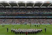 24 April 2016; The Kilkenny School Choir perform during half-time. Allianz Football League Division 1 Final, Dublin v Kerry. Croke Park, Dublin.  Picture credit: Brendan Moran / SPORTSFILE