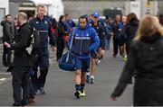30 April 2016; Isa Nacewa and Leinster head coach Leo Cullen, left, arrive ahead of the game. Guinness PRO12, Round 21, Ulster v Leinster. Kingspan Stadium, Ravenhill Park, Belfast, Co. Antrim. Picture credit: Stephen McCarthy / SPORTSFILE