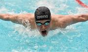 30 April 2016; Conor Brines, Larne, competing in the Men's 100m butterfly preliminary event. Irish Open Long Course Swimming Championships, National Aquatic Centre, National Sports Campus, Abbotstown, Dublin. Picture credit: Cody Glenn / SPORTSFILE