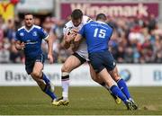 30 April 2016; Jared Payne, Ulster, is tackled by Rob Kearney, Leinster. Guinness PRO12, Round 21, Ulster v Leinster, Kingspan Stadium, Ravenhill Park, Belfast, Co. Antrim. Picture credit: Oliver McVeigh / SPORTSFILE