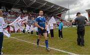 30 April 2016; Dave Kearney, Leinster comes out onto the field. Guinness PRO12, Round 21, Ulster v Leinster, Kingspan Stadium, Ravenhill Park, Belfast, Co. Antrim. Picture credit: Oliver McVeigh / SPORTSFILE
