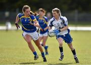 30 April 2016; Aileen Wall, Waterford, in action against Lorraine O'Shea, Tipperary. Lidl Ladies Football National League Division 3 Final, Tipperary v Waterford, Clane, Co. Kildare. Picture credit: Matt Browne / SPORTSFILE