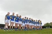 30 April 2016; Tipperary players stand for the national anthem. Lidl Ladies Football National League Division 3 Final, Tipperary v Waterford, Clane, Co. Kildare. Picture credit: Matt Browne / SPORTSFILE