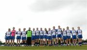 30 April 2016; Waterford players stand for the national anthem. Lidl Ladies Football National League Division 3 Final, Tipperary v Waterford, Clane, Co. Kildare. Picture credit: Matt Browne / SPORTSFILE