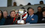 30 April 2016; A general view of the cup before the game. EirGrid GAA Football Under 21 All-Ireland Championship Final, Cork v Mayo. Cusack Park, Ennis, Co. Clare. Picture credit: Piaras Ó Mídheach / SPORTSFILE