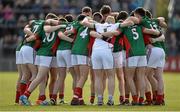 30 April 2016; Mayo players make a huddle before the start of the match. EirGrid GAA Football Under 21 All-Ireland Championship Final, Cork v Mayo, Cusack Park, Ennis, Co. Clare. Picture credit: Seb Daly / SPORTSFILE