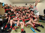 30 April 2016; Mayo players celebrate following their team's victory over Cork. EirGrid GAA Football Under 21 All-Ireland Championship Final, Cork v Mayo, Cusack Park, Ennis, Co. Clare. Picture credit: Seb Daly / SPORTSFILE