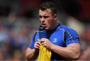 30 April 2016; Peter Dooley, Leinster, takes a drink. Guinness PRO12, Round 21, Ulster v Leinster. Kingspan Stadium, Ravenhill Park, Belfast, Co. Antrim. Picture credit: Stephen McCarthy / SPORTSFILE