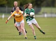 30 April 2016; Siobhan Moloney, Limerick, in action against Nicole Kelly, Antrim. Lidl Ladies Football National League Division 4 Final, Antrim v Limerick, Clane, Co. Kildare. Picture credit: Matt Browne / SPORTSFILE