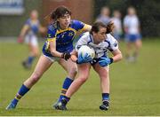 30 April 2016; Ciara Hurley, Waterford, in action against Sheelagh Carew, Tipperary. Lidl Ladies Football National League Division 3 Final, Tipperary v Waterford, Clane, Co. Kildare. Picture credit: Matt Browne / SPORTSFILE