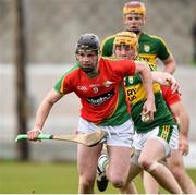1 May 2016; Richard Kelly, Carlow, in action against Brendan O'Leary, Kerry. Leinster GAA Hurling Championship Qualifier, Round 1, Kerry v Carlow, Austin Stack Park, Tralee, Co. Kerry. Picture credit: Matt Browne / SPORTSFILE