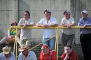 23 May 2010; Spectators make use of their programmes to shield themselves from the sun. Leinster GAA Football Senior Championship Preliminary Round, Louth v Longford, O'Moore Park, Portlaoise, Co. Laois. Picture credit: Brian Lawless / SPORTSFILE