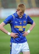 23 May 2010; Longford's Seamus Hannon shows his disappointment after the match. Leinster GAA Football Senior Championship Preliminary Round, Louth v Longford, O'Moore Park, Portlaoise, Co. Laois. Picture credit: Brian Lawless / SPORTSFILE