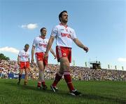 23 May 2010; Tyrone's Martin Penrose, Stephen O'Neill and Owen Mulligan during the pre-match parade before the game. Ulster GAA Football Senior Championship Quarter-Final, Antrim v Tyrone, Casement Park, Belfast, Co. Antrim. Picture credit: Oliver McVeigh / SPORTSFILE