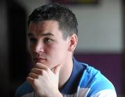 25 May 2010; Leinster's Jonathan Sexton speaking during a press conference ahead of their Celtic League Final against the Ospreys on Saturday. Old Wesley RFC, Donnybrook, Dublin. Picture credit: Damien Eagers / SPORTSFILE