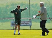 26 May 2010; Republic of Ireland assistant manager Marco Tardelli with manager Giovanni Trapattoni, right, during squad training ahead of their International Friendly against Algeria on Friday night. Gannon Park, Malahide, Dublin. Picture credit: Brian Lawless / SPORTSFILE
