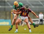 1 May 2016; Gary Greville, Westmeath, in action against Colin Egan, Offaly. Leinster GAA Hurling Championship Qualifier, Round 1, Westmeath v Offaly, TEG Cusack Park, Mullingar, Co. Westmeath. Photo by Sportsfile