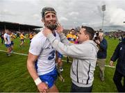 1 May 2016; Maurice Shanahan, Waterford, and Clare manager Davy Fitzgerald after the game. Allianz Hurling League Division 1 Final, Clare v Waterford. Semple Stadium, Thurles, Co. Tipperary. Picture credit: Stephen McCarthy / SPORTSFILE