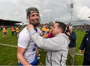 1 May 2016; Maurice Shanahan, Waterford, and Clare manager Davy Fitzgerald after the game. Allianz Hurling League Division 1 Final, Clare v Waterford. Semple Stadium, Thurles, Co. Tipperary. Picture credit: Stephen McCarthy / SPORTSFILE