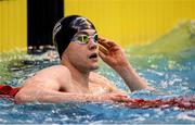 1 May 2016; Curtis Coulter, Ards SC, after competing in the Mens 50m Freestyle Semi-Final. Irish Open Long Course Swimming Championships, National Aquatic Centre, National Sports Campus, Abbotstown, Dublin. Picture credit: Sam Barnes / SPORTSFILE
