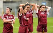 1 May 2016; Dejected Galway players after the game. Irish Daily Star National Camogie League Division 1 Final, Galway v Kilkenny. Semple Stadium, Thurles, Co. Tipperary. Picture credit: Piaras Ó Mídheach / SPORTSFILE