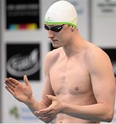 1 May 2016; Shane Ryan, National Aquatic Centre SC, ahead of the Men's 50m Backstroke Final. Irish Open Long Course Swimming Championships, National Aquatic Centre, National Sports Campus, Abbotstown, Dublin. Picture credit: Sam Barnes / SPORTSFILE