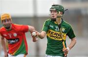 1 May 2016; Jordan Conway, Kerry, in action against Gerard Coady, Carlow. Leinster GAA Hurling Championship Qualifier, Round 1, Kerry v Carlow, Austin Stack Park, Tralee, Co. Kerry. Picture credit: Matt Browne / SPORTSFILE
