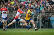 1 May 2016; Ciaran Murtagh, Roscommon, in action against Keith Quinn, New York. Connacht GAA Senior Football Championship, Round 1, New York v Roscommon, Gaelic Park, New York, USA. Picture credit: Daire Brennan / SPORTSFILE