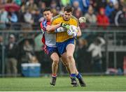 1 May 2016; Cathal Cregg, Roscommon, in action against Killian Moynagh, New York. Connacht GAA Senior Football Championship, Round 1, New York v Roscommon, Gaelic Park, New York, USA. Picture credit: Daire Brennan / SPORTSFILE