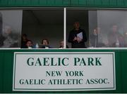 1 May 2016; Journalists watch the game from the press box. Connacht GAA Senior Football Championship, Round 1, New York v Roscommon, Gaelic Park, New York, USA. Picture credit: Dáire Brennan / SPORTSFILE