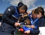 2 May 2016; Leinster's Rob Kearney signs autographs during an open session at the RDS, Ballsbridge, Dublin. Picture credit: Stephen McCarthy / SPORTSFILE