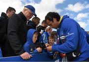 2 May 2016; Leinster's Isa Nacewa signs autographs during an open session at the RDS, Ballsbridge, Dublin. Picture credit: Stephen McCarthy / SPORTSFILE