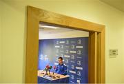 2 May 2016; Leinster's Jonathan Sexton during a press conference. Leinster Rugby Press Conference. Leinster Rugby HQ, UCD, Dublin. Picture credit: Stephen McCarthy / SPORTSFILE