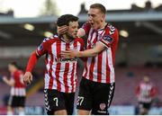 2 May 2016; Barry McNamee, Derry City, celebrates with Ronan Curtis, right,  after scoring his side's first goal. EA Sports Cup, Quarter-Final, Cork City v Derry City. Turners Cross, Cork. Picture credit: Eóin Noonan / SPORTSFILE