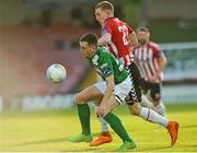 2 May 2016; Conor McCarthy, Cork City, in action against Ronan Curtis, Derry City. EA Sports Cup, Quarter-Final, Cork City v Derry City. Turners Cross, Cork. Picture credit: Eóin Noonan / SPORTSFILE