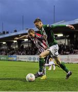 2 May 2016; Kevin O'Connor, Cork City, in action against Keith Ward, Derry City. EA Sports Cup, Quarter-Final, Cork City v Derry City. Turners Cross, Cork. Picture credit: Eóin Noonan / SPORTSFILE