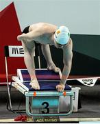 3 May 2016; Ireland's James Scully, Ratoath, Co. Meath, before competing in the Men's 200m Freestyle S5. IPC European Open Swim Championships. Funchal, Portugal. Picture credit: Carlos Rodrigues / SPORTSFILE