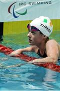 3 May 2016; Ireland's Nicole Turner, Portarlington, Co. Laois, after competing in Heat 2 of the Women's 100m Freestyle S6. IPC European Open Swim Championships. Funchal, Portugal. Picture credit: Carlos Rodrigues / SPORTSFILE