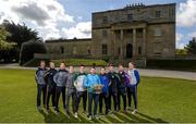 9 May 2016; In attendance at the launch of the 2016 Leinster GAA Senior Championships are footballers, from left, Laois' Donal Kingston, Offaly's Alan Mulhall, Carlow's Darragh Foley, Louth's Adrian Reid, Kildare's Eoin Doyle, Dublin's Kevin McMenamin, Wicklow's John McGrath, Meath's Donal Keogan, Wexford's Brian Malone, Longford's Paddy Collum. Pearse Museum, Rathfarnham, Dublin. Picture credit: Ramsey Cardy / SPORTSFILE