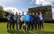 9 May 2016; In attendance at the launch of the 2016 Leinster GAA Senior Championships are footballers, from left, Laois' Donal Kingston, Offaly's Alan Mulhall, Carlow's Darragh Foley, Louth's Adrian Reid, Kildare's Eoin Doyle, Dublin's Kevin McManamon, Wicklow's John McGrath, Meath's Donal Keogan, Wexford's Brian Malone, Longford's Paddy Collum. Pearse Museum, Rathfarnham, Dublin. Picture credit: Ramsey Cardy / SPORTSFILE