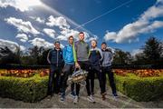 9 May 2016; In attendance at the launch of the 2016 Leinster GAA Senior Championships are hurlers, from left, Galway's Colm Callanan, Dublin's Mark Schutte, Kilkenny's Walter Walsh, Wexford's Diarmuid O'Keeffe and Laois' Charles Dwyer. Pearse Museum, Rathfarnham, Dublin. Picture credit: Ramsey Cardy / SPORTSFILE