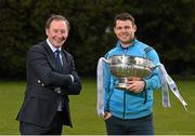 9 May 2016; In attendance at the launch of the 2016 Leinster GAA Senior Championships is Dublin football manager Jim Gavin, left, and player Kevin McManamon. Pearse Museum, Rathfarnham, Dublin. Picture credit: Ramsey Cardy / SPORTSFILE