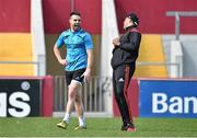 3 May 2016; Munster's Conor Murray and Simon Zebo share a laugh during squad training. Munster Rugby Squad Training. Thomond Park, Limerick.  Picture credit: Diarmuid Greene / SPORTSFILE