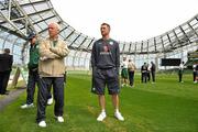27 May 2010; Republic of Ireland manager Giovanni Trapattoni with captain Robbie Keane during the squad's first visit to the new Aviva Stadium. Aviva Stadium, Lansdowne Road, Dublin. Picture credit: David Maher / SPORTSFILE