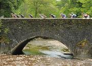 27 May 2010; Riders cross a bridge at Lismore, Co. Waterford. FBD Insurance Ras, Stage 5, Tipperary - Seskin Hill. Picture credit: Stephen McCarthy / SPORTSFILE