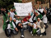28 May 2010; Algerian fans outside the RDS before the game. Friendly International, Republic of Ireland v Algeria, RDS, Ballsbridge, Dublin. Photo by Sportsfile