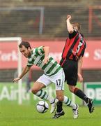 29 May 2010; Sean O' Connor, Shamrock Rovers, in action against Conor Powell, Bohemians. Airtricity League Premier Division, Bohemians v Shamrock Rovers, Dalymount Park, Dublin. Picture credit: Barry Cregg / SPORTSFILE